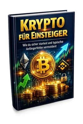 Titelbild des PDF-Ratgebers Krypto für Einsteiger von RatgeberPlatz
