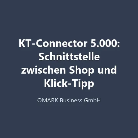 Produktbild KT-Connector 5.000: Schnittstelle zwischen Shop und Klick-Tipp
