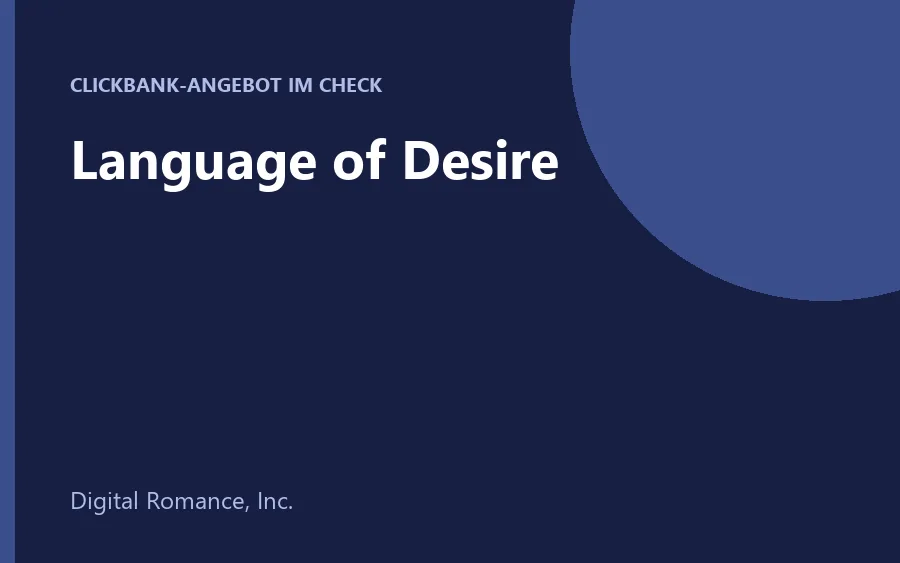 Titelbild des digitalen Programms Language of Desire