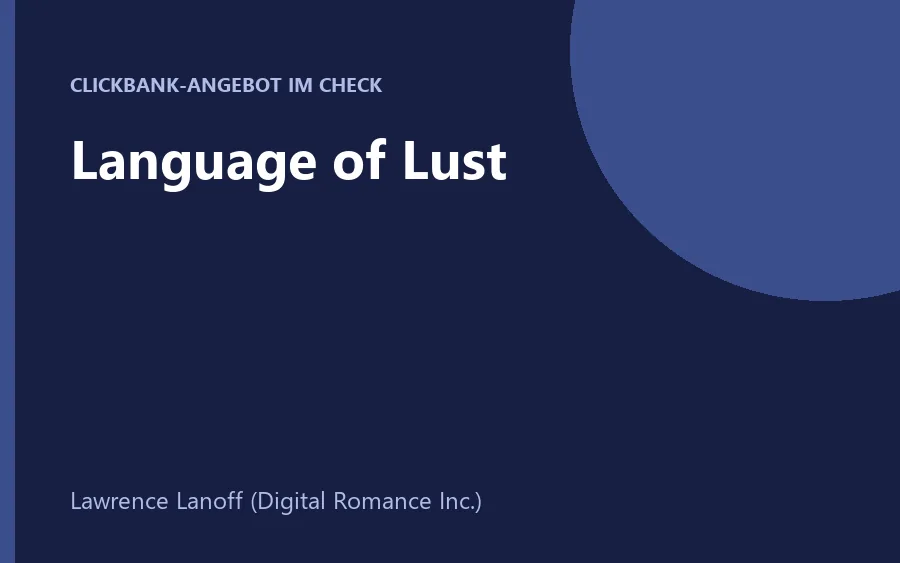 Produktbild Language of Lust