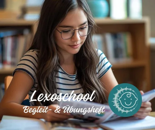 Begleit- und Übungsheft von Lexoschool für Rechtschreibförderung bei Kindern