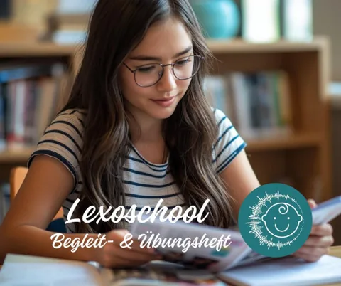 Begleit- und Übungsheft von Lexoschool für Rechtschreibförderung bei Kindern