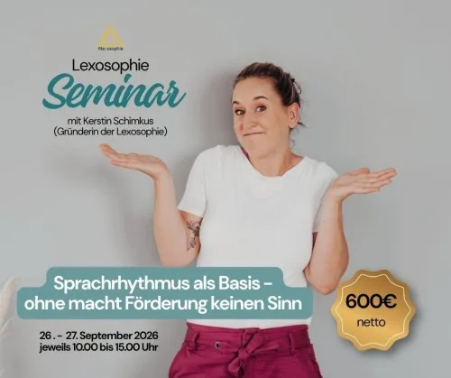 Titelbild zum Lexosophie-Seminar mit Kerstin Schimkus, Thema Sprachrhythmus als Basis