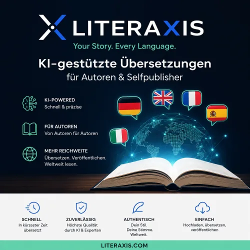 Produktbild Literaxis Epic Pro für KI-gestützte Buchübersetzung