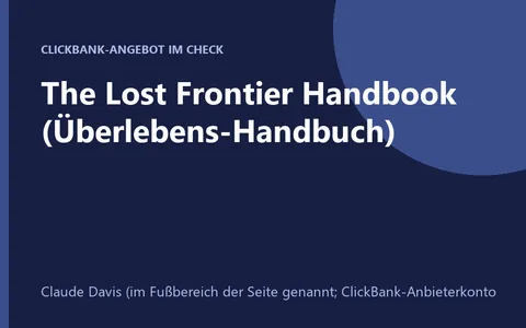 Produktbild The Lost Frontier Handbook