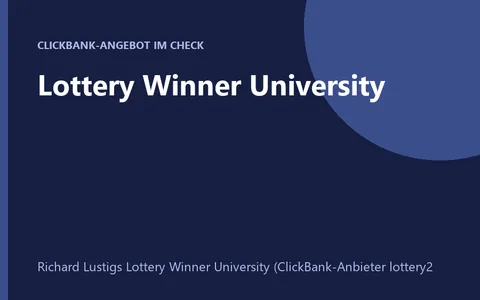 Lottery Winner University Videotraining
