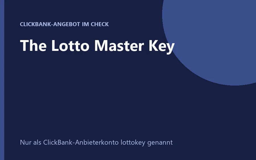 The Lotto Master Key KI-Dashboard-Grafik