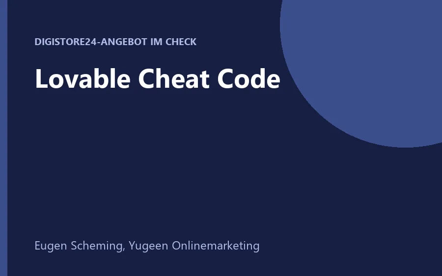 Produktbild Lovable Cheat Code Leitfaden