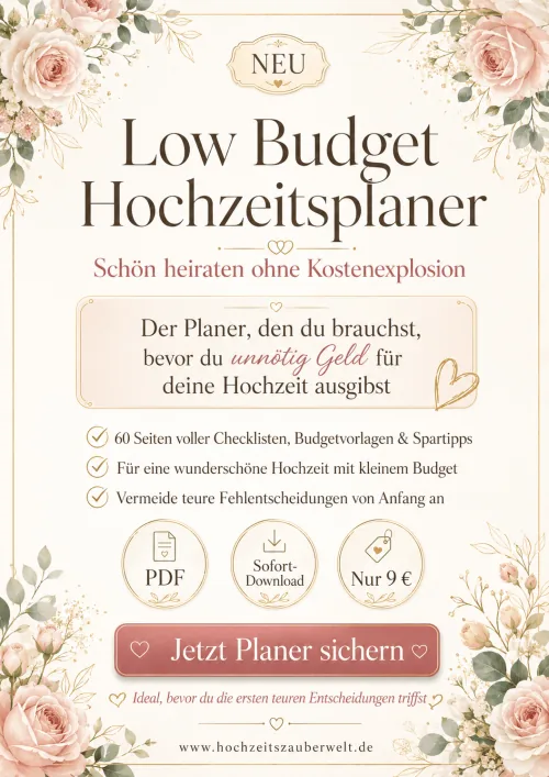 Low Budget Hochzeitsplaner als digitales PDF von Hochzeitszauberwelt