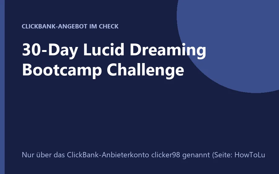 Produktbild Lucid Dreaming Bootcamp Challenge
