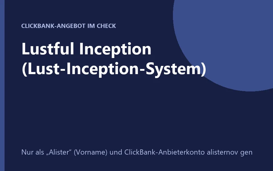 Produktbild Lustful Inception