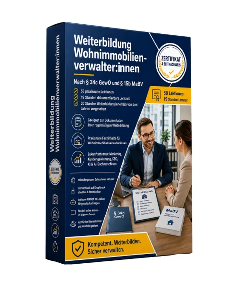 Regelmaessige MaBV-Weiterbildung fuer Wohnimmobilienverwalter