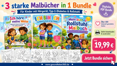 Cover des Malbuch-Bundles Stark und einzigartig mit drei inklusiven Kindermalbüchern
