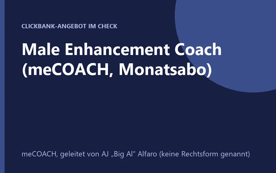 Bild zum Coaching-Angebot Male Enhancement Coach