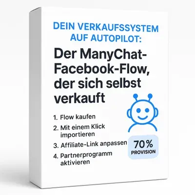 Produktbild ManyChat-Flow, der sich selbst verkauft (Facebook)