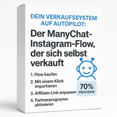 Produktbild ManyChat-Flow, der sich selbst verkauft (Instagram)