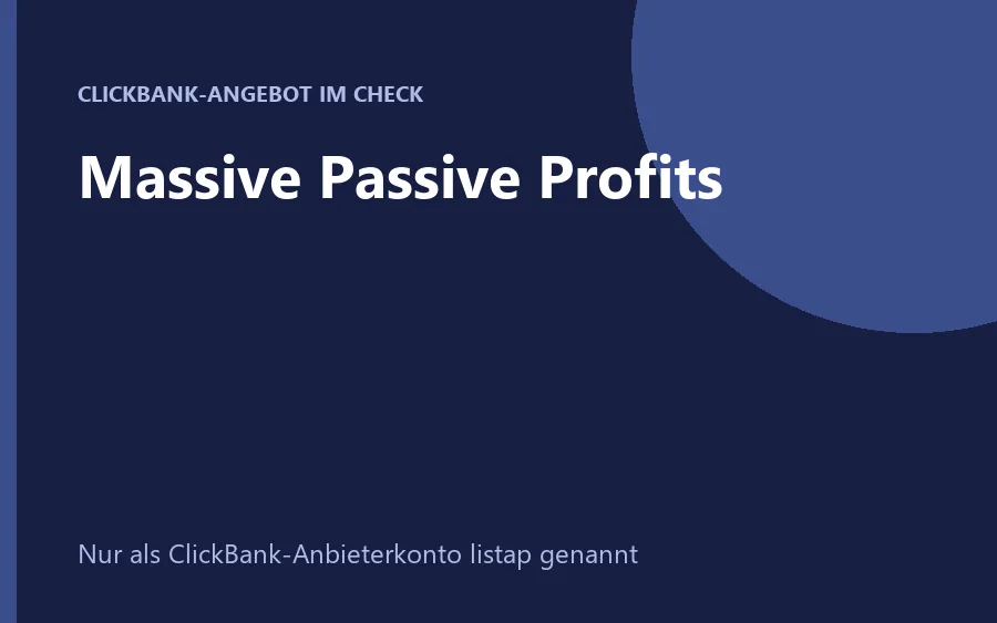 Produktbild Massive Passive Profits