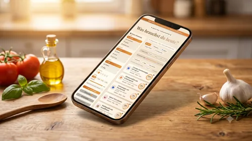 Startbildschirm der Rezept-App Mealody Kochen nach Gefühl