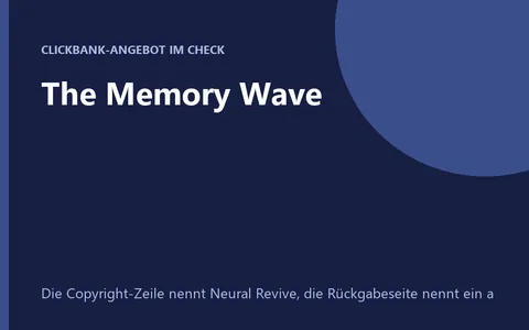 Produktbild der Memory-Wave-Audiositzung