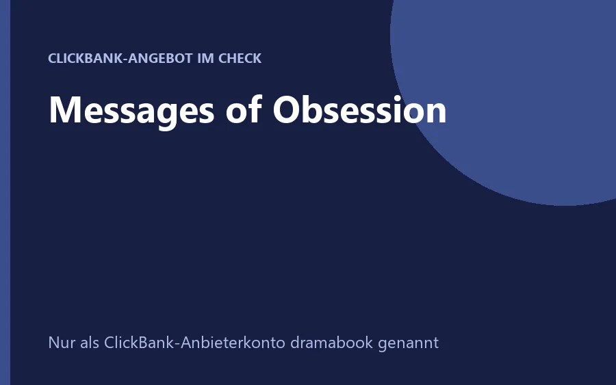 Produktbild Messages of Obsession