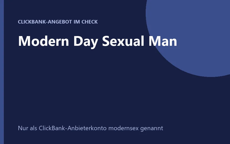 Produktbild Modern Day Sexual Man