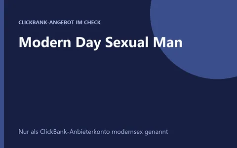 Produktbild Modern Day Sexual Man