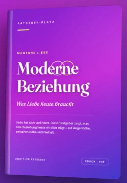 Buchcover des eBooks „Moderne Beziehung – Was Liebe heute braucht“ von RatgeberPlatz in Violett