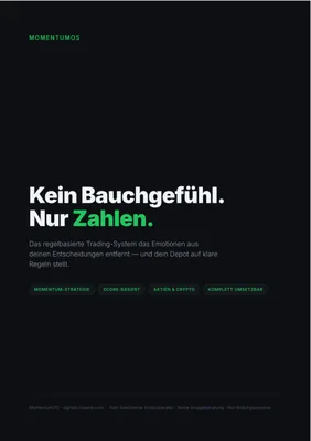 Titelbild des E-Books MomentumOS, ein regelbasiertes Trading-System