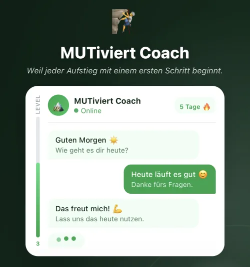 MUTiviert Coach Plus digitaler Coaching-Begleiter App