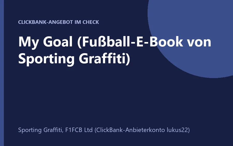 Fußball-E-Book My Goal von Sporting Graffiti