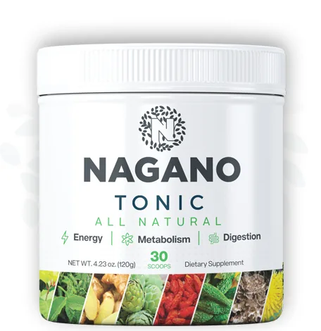 Flasche des Stoffwechselpulvers Nagano Lean Body Tonic