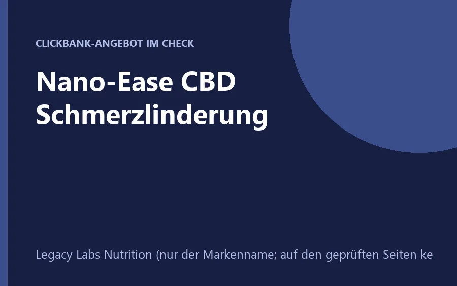 Nano-Ease CBD Schmerzlinderung Flasche