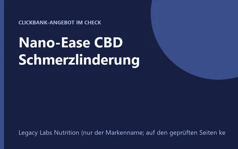 Nano-Ease CBD Schmerzlinderung Flasche