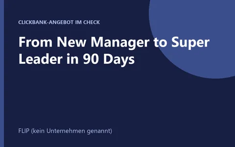 Produktbild E-Book From New Manager to Super Leader in 90 Days