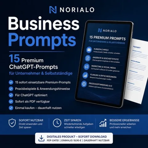 Produktbild Norialo Business Prompts mit 15 ChatGPT-Prompts