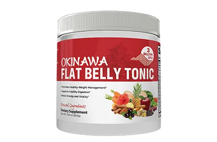 Flasche des Okinawa Flat Belly Tonic Pulvers