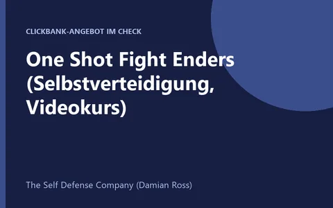 Videoprogramm One Shot Fight Enders zur Selbstverteidigung