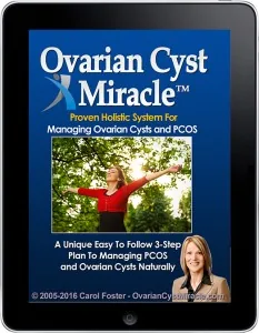 E-Book Ovarian Cyst Miracle auf einem Tablet