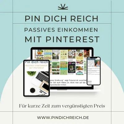 Produktbild Pin dich Reich, passives Einkommen mit Pinterest (E-Book)