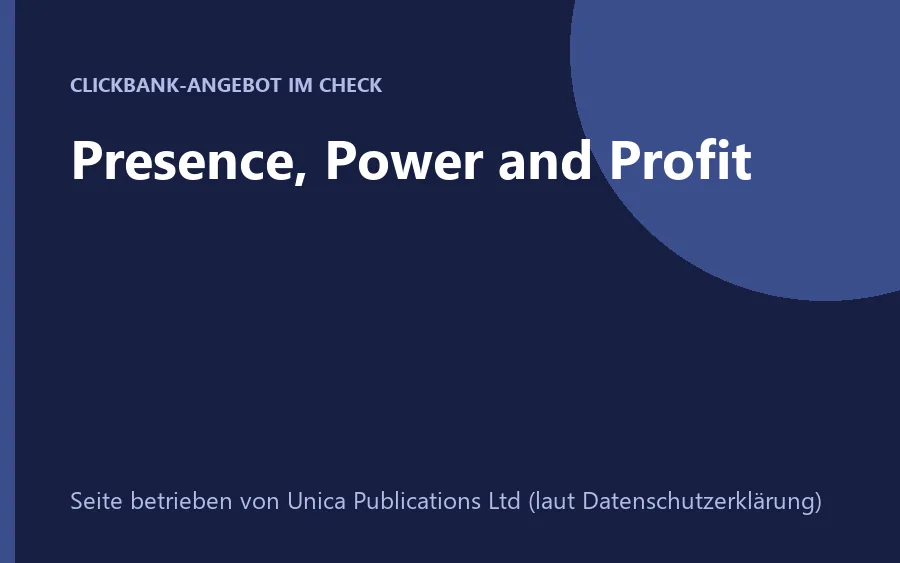 Videoseite von Presence, Power and Profit