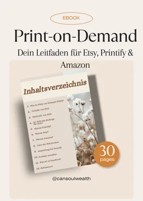 Produktbild Print on Demand: Verkaufen auf Etsy und Amazon