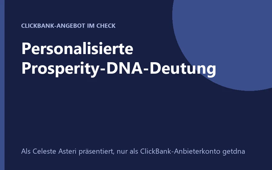 Seite der Prosperity-DNA-Deutung von DNA Magic