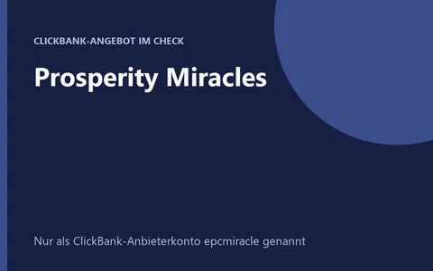 Produktseite von Prosperity Miracles