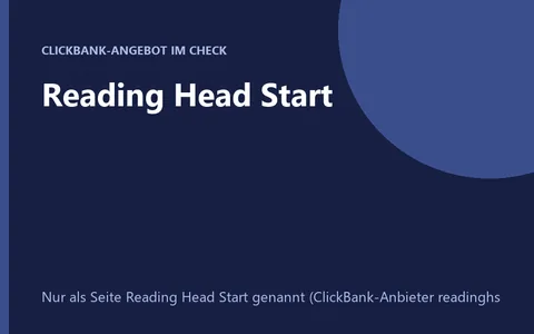 Produktbild Reading Head Start