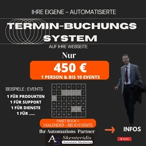 Werbebild von Robotics Marketing für ein Termin-Buchungssystem