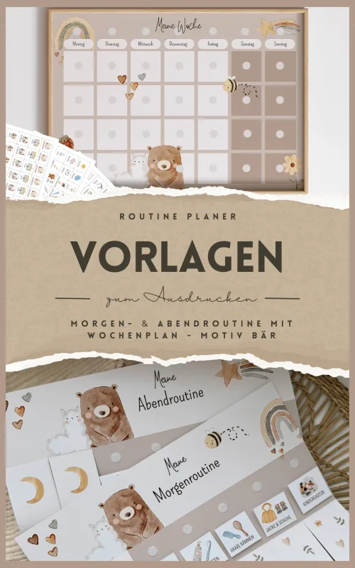 Produktbild Routineplaner für Kinder Motiv Bär