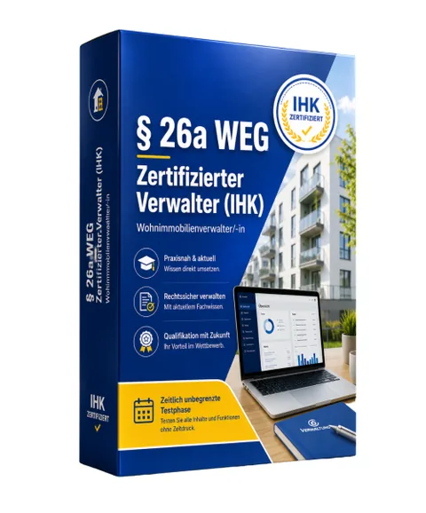 Produktbild IHK-Prüfungsvorbereitung zertifizierter Verwalter nach § 26a WEG