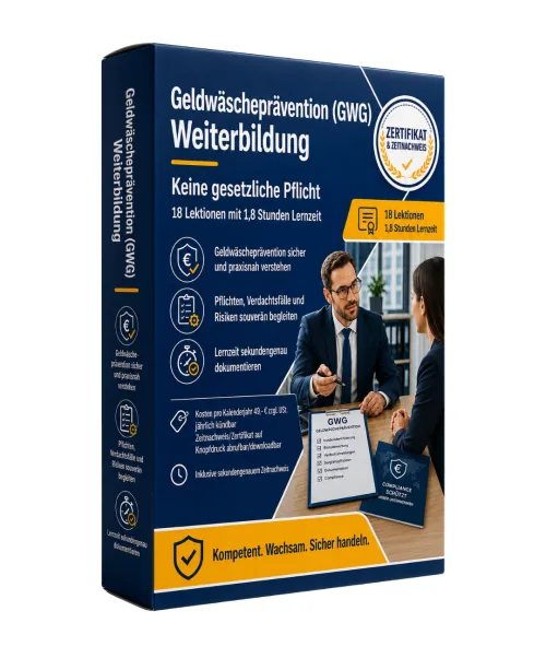 Digitales Selbstlernangebot Weiterbildung zur Geldwäscheprävention GWG