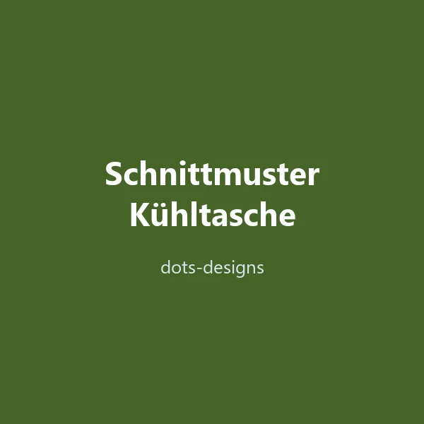 Produktbild Schnittmuster Kühltasche