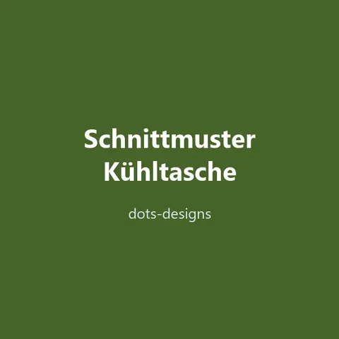 Produktbild Schnittmuster Kühltasche